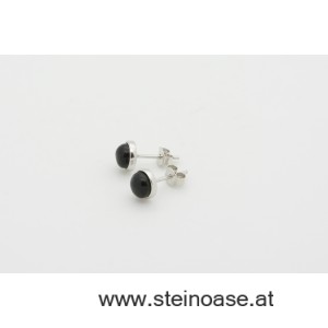 Ohrstecker Onyx  6mm Silber